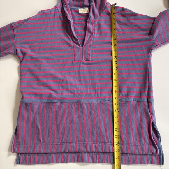 Melloday MELLODAY Women’s Top Striped Cotton Hooded Sweatshirt Hoodie size Large - Picture 8 of 12